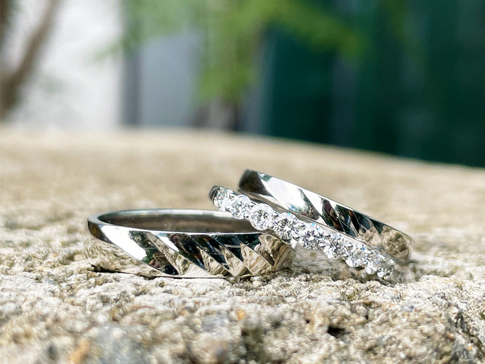 結婚對戒搭配推薦:滿天星排戒