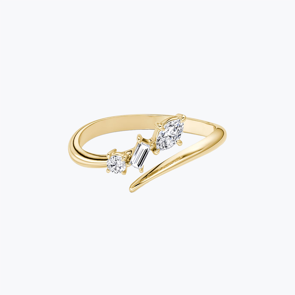 鑽石戒指推薦:綠野仙蹤-18k黃金戒指